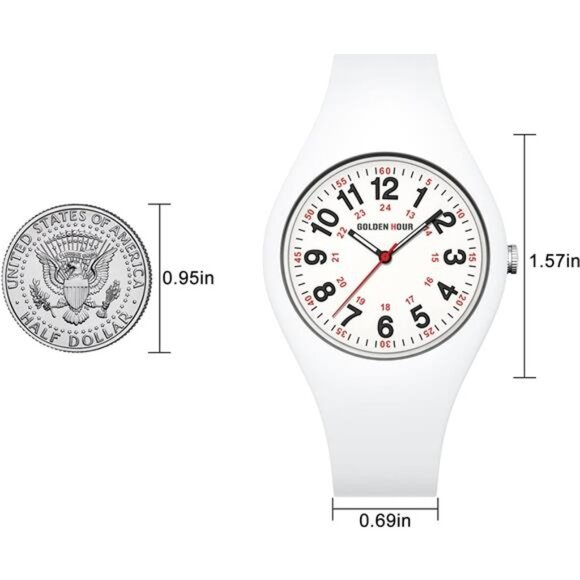 Waterproof Sports Analog Unisex Watches for Nurse Medical Professionals Students - Picture 2 of 7